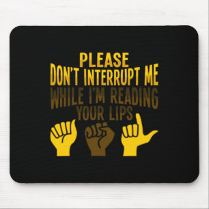 Lip Reading Asl Hand Gesture Deaf Hearing Loss Awa Mouse Mat