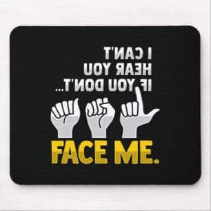 Lip Reading ASL Hand Gesture Deaf Hearing Loss Awa Mouse Mat