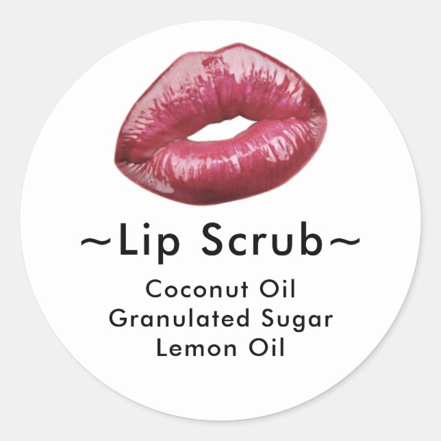 Lip Scrub Sticker (Front)