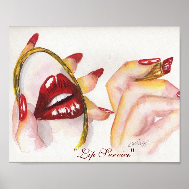 "Lip Service!"  8x10 Print (Front)