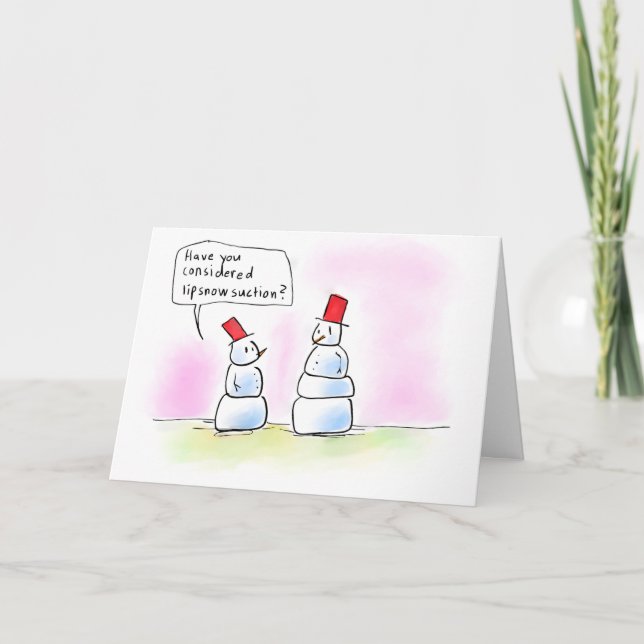 Lip-snow-suction Holiday Card (Front)
