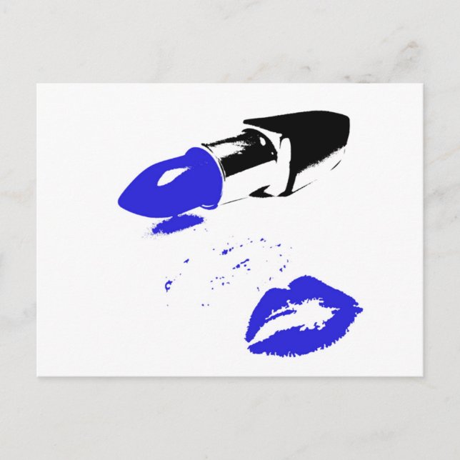 Lip Stick kiss Postcard (Front)