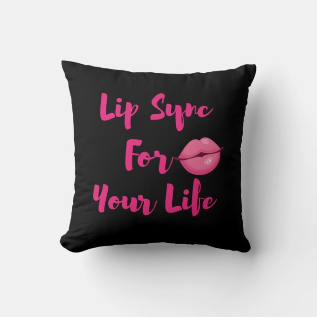 Lip Sync For Your Life Tote Bag Cushion (Front)
