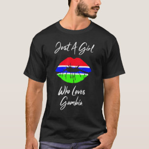 Lip Women's Girls' Flag Gambia T-Shirt