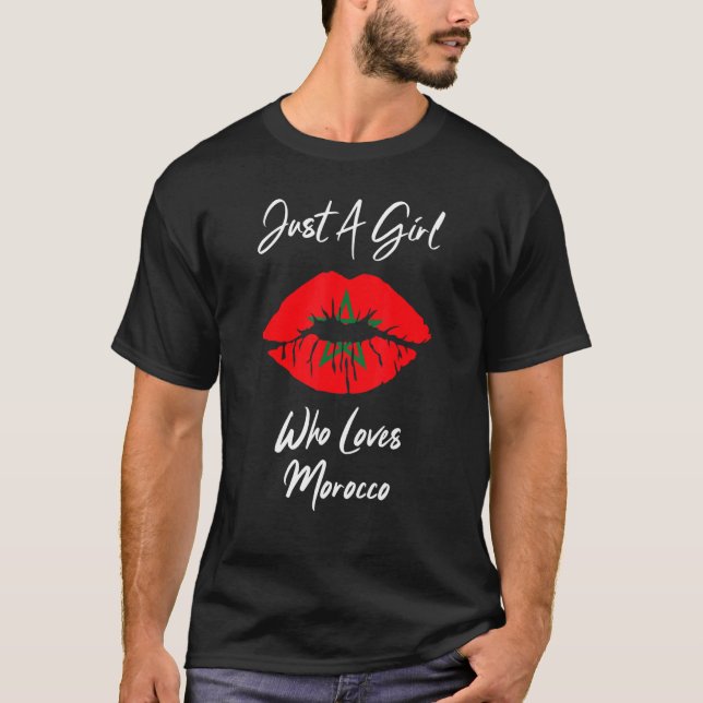 Lip Women's Girls Love Flag Morocco T-Shirt (Front)
