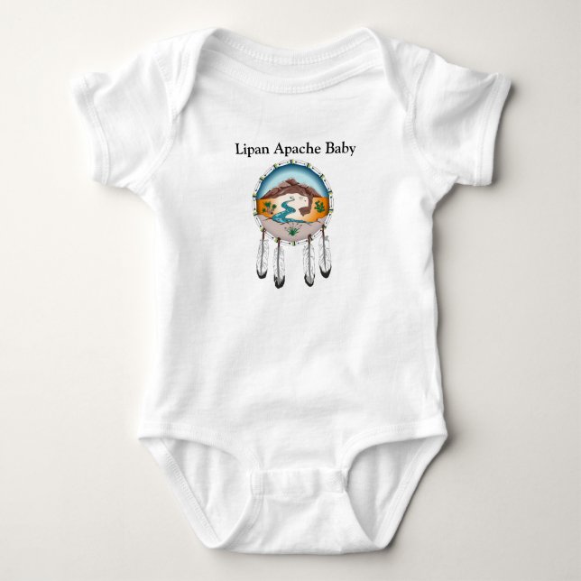Lipan Apache Baby Jersey Bodysuit (Front)
