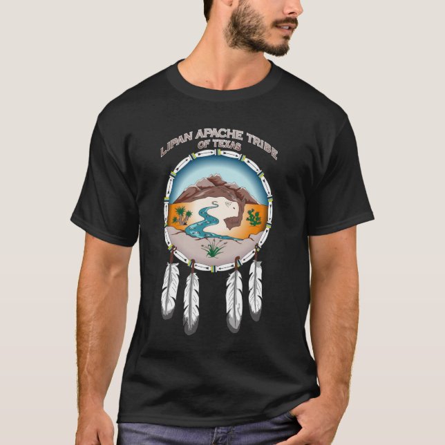 Lipan Apache Tribe of TX Men's Basic Dark T-Shirt (Front)