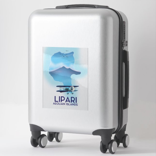 Lipari Aeolian Islands map (Suitcase)