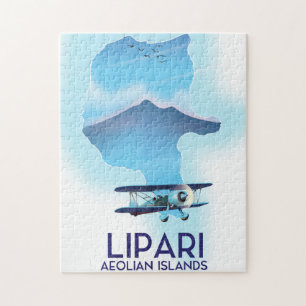 Lipari Aeolian Islands map Jigsaw Puzzle