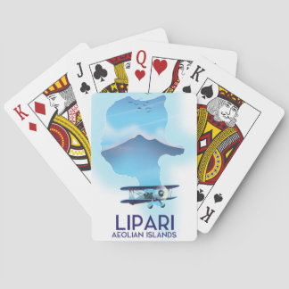 Lipari Aeolian Islands map Playing Cards