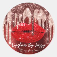 Lipgloss By IG Rose Glitter Drip Product Cosmetics