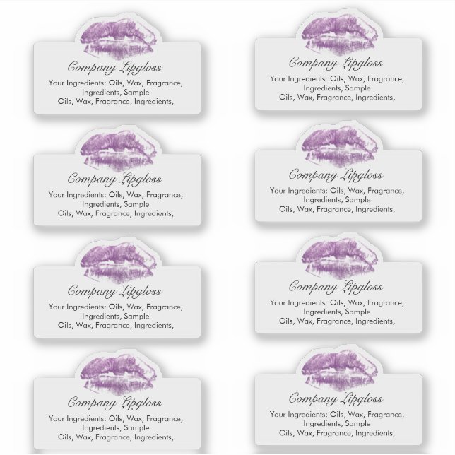 Lipgloss Lip Imprint Logo Ingredient Business (Front)