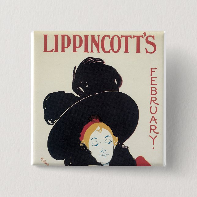 Lippincott's February 15 Cm Square Badge (Front)