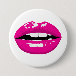 Lips 7.5 Cm Round Badge