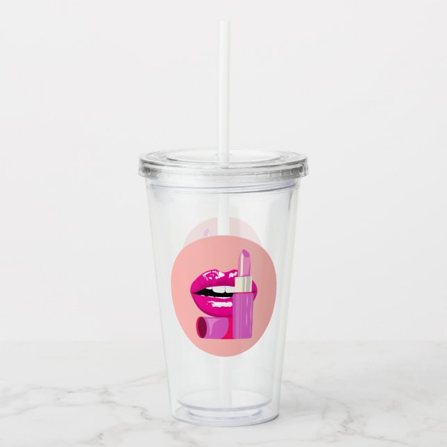 Lips Acrylic Tumbler (Front)