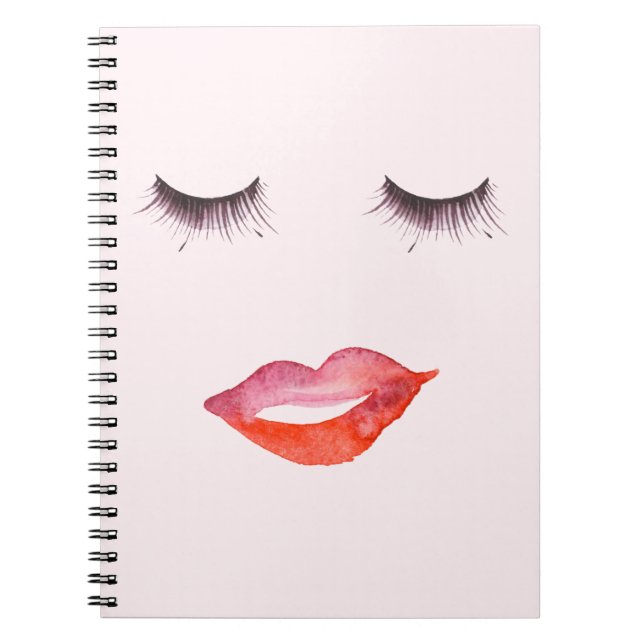 Lips and Eyelashes Notebook (Front)