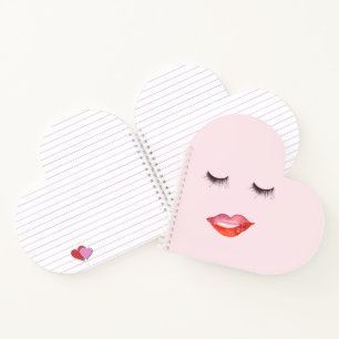 Lips and Eyelashes Notebook