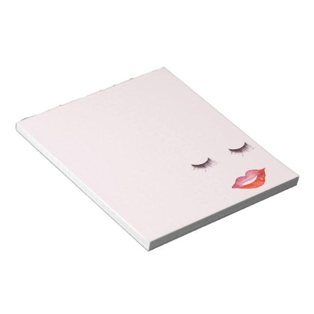 Lips and Eyelashes Notepad (Angled)