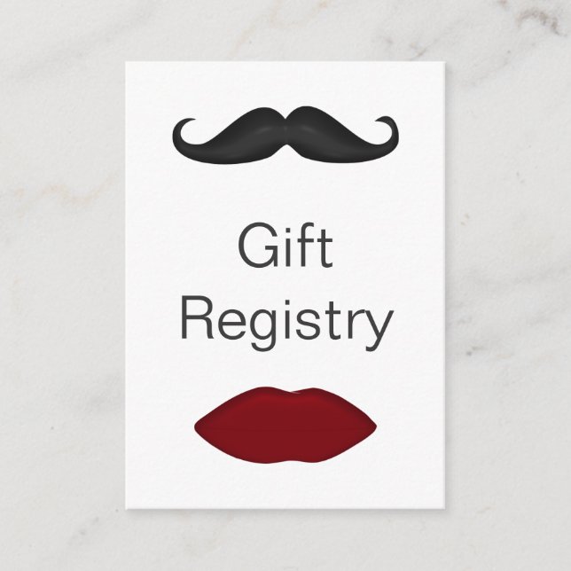 lips and moustache mod Gift registry  Cards (Front)