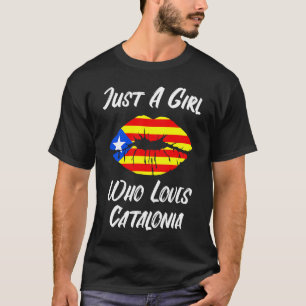 Lips and Mouth Love Catalonia Flag T-Shirt