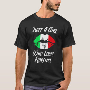 Lips and mouth love Italian flag Florence T-Shirt