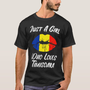 Lips and mouth love Romanian flag Timisoara T-Shirt