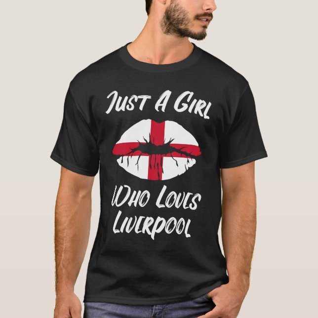 Lips and Mouth Love Saint George's Cross Flag Live T-Shirt (Front)