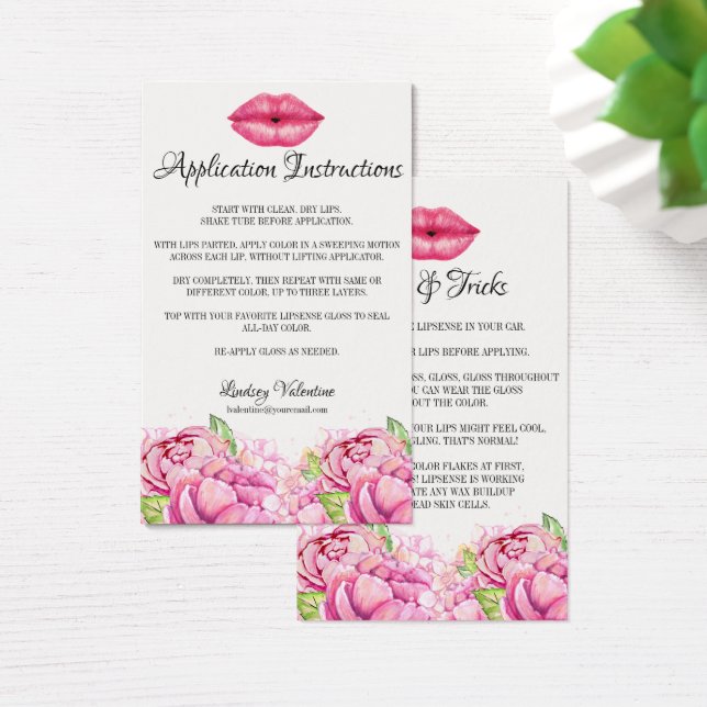 Lips Application Instructions and Tips and Tricks (Desk)