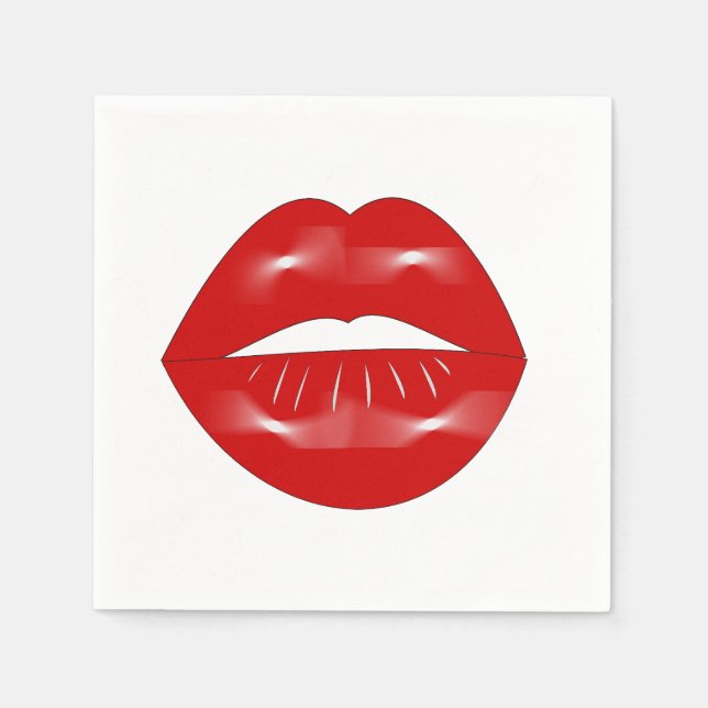 Lips Bachelorette Party Napkin (Front)