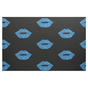 Lips Blue Kisses Black Makeup Artist Fancy Fabric