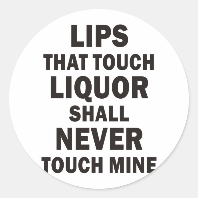 Lips Classic Round Sticker (Front)