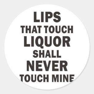 Lips Classic Round Sticker