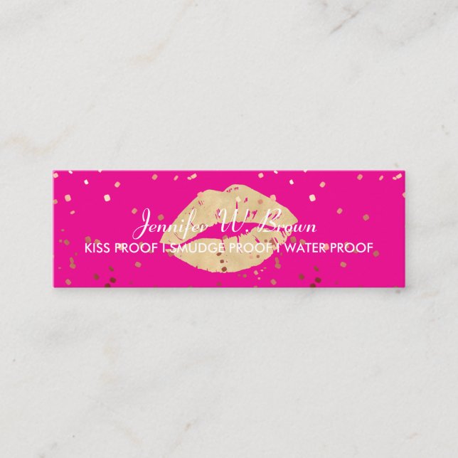 Lips Distributor Lipstick makeup salon Mini Business Card (Front)