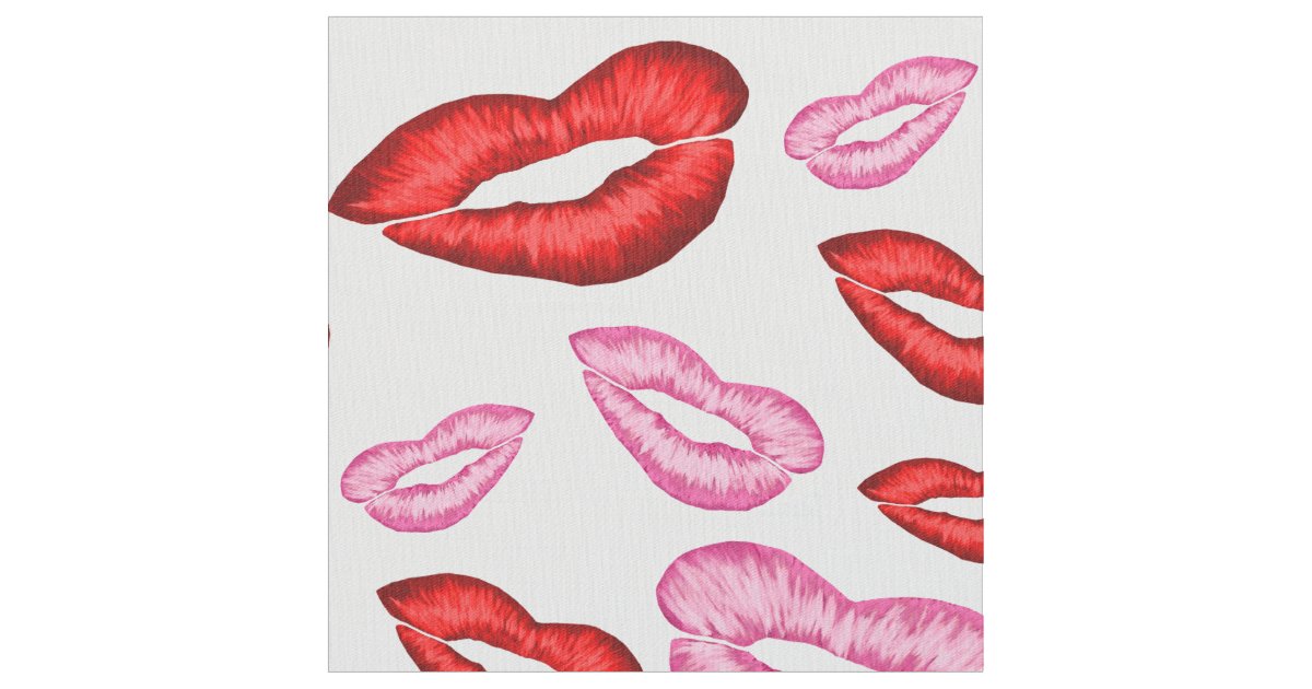 Lips Fabric Zazzle.co.uk