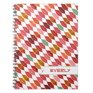 Lips Hipster Vintage Retro Vintage Retro Cosmetics Notebook