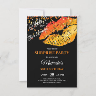 Lips invitation, 50th Birthday Party Invitation