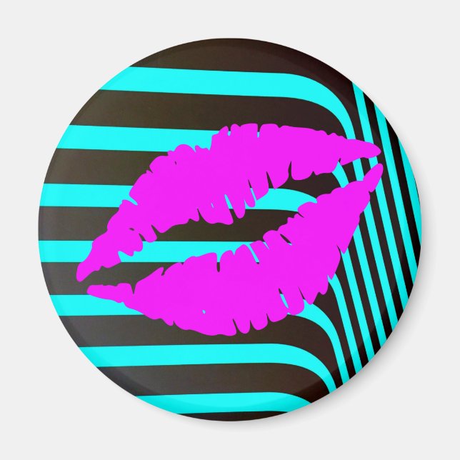 Lips kiss beauty fashion glamour girly trendy magnet (Front)