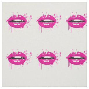 Lips kiss fashion glamour makeup trendy pink fabric