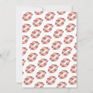 Lips Kiss Me Valentine Pink Holiday Card