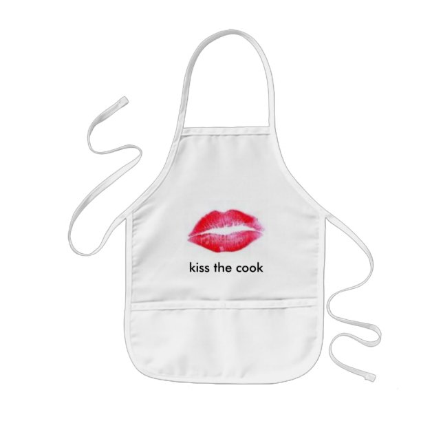 lips, kiss the cook kids apron (Front)