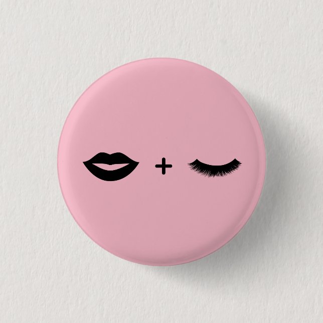 Lips + Lashes Pin (Front)