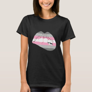 Lips LGBTQ Demigirl Flag LGBT Demi Girl Demigirl P T-Shirt