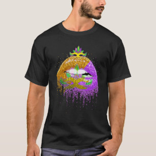 Lips Masquerade Women Costume Party Mardi Gras T-Shirt