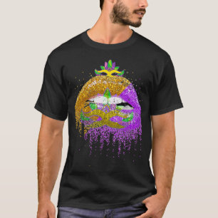 Lips Masquerade Women Gift Costume Party Mardi Gra T-Shirt