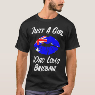 Lips Mouth Love Australian Flag Brisbane T-Shirt