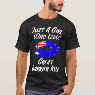 Lips Mouth Love Australian Flag Great Barrier Reef T-Shirt