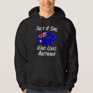 Lips Mouth Love Australian Flag Hoodie