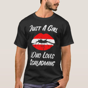 Lips Mouth Love Austria Flag Schladming T-Shirt