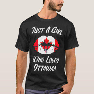 Lips Mouth Love Canadian Flag Ottawa T-Shirt