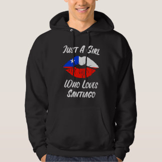 Lips Mouth Love Chile Flag Santiago De Chile Hoodie
